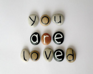 Letters, Custom Quote, Beach Pebbles, You Are Loved, Inspirational ...