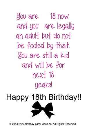 18th Birthday Quotes For Cards