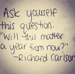 Ask yourself this question