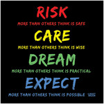 Risk Care Dream Expect Greeting Card - Quotable Cards