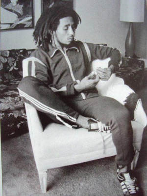 Bob Marley before the music press interviews at the Sunset Marquis in ...