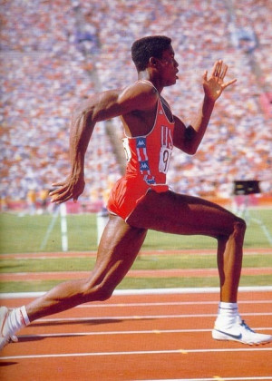 ... Carl Lewis, Los Angels, Legendary Athletic, Long Jumping, American