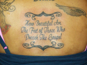 Bible verse tattoo. Timeless, apt and never a regret.