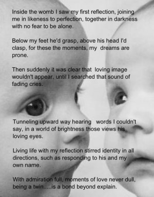 twins sister poems | Twin's Bond