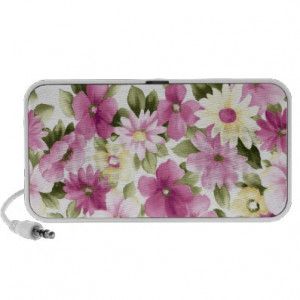 Wonderful Pink Daisy Flowers iPod Speaker