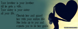 Brother Sister Quote Facebook Cover