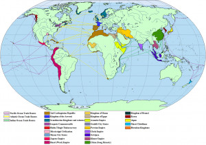 Trade Routes in the Andes On World Map