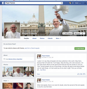 WARNING: FAKE Pope Fancis Facebook Page ASKING FOR MONEY