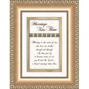 Brands -Wedding Anniversary Gift Marriage Takes Three Poem Framed ...