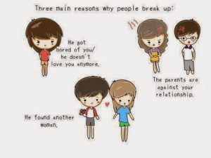 Three main reasons why people break up he got bored of you he doesn't ...