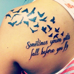 inspiring quote and those flying birds are quite beautiful. This girl ...