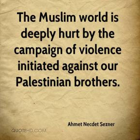 the muslim world is deeply hurt by the campaign of violence initiated