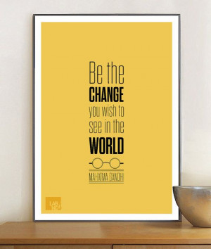 Mahatma Gandhi Quote Motivational print Inspirational by LabNo4, $17 ...