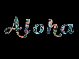 ... include: Aloha, quotes, floers, transparant background and flowers