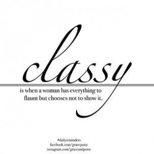 Being classy