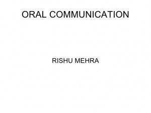 oral communication skills