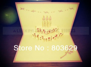 ... Pop UP Birthday Card with Candle & Rose Design Best Gift for Your Dear