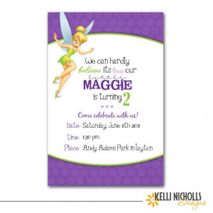 Tinkerbell Birthday Party Invitation by KelliMaree on Etsy, $15.00