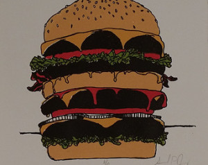 Cheeseburger Screen Print