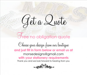 To order samples of our wedding stationery, just contact us at ...
