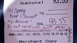 ... copy of the receipt showing no tip. Screenshot from NBC Philadelphia