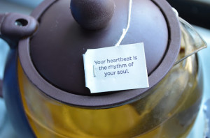 Each Yogi tea bag comes with a cute and inspirational quote or message ...