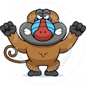 Angry Monkey Cartoon Angry cartoon baboon