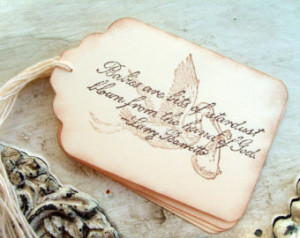 Baby Quote, Stork Gift Tags for New Baby, Baby Shower, Set of 6 ...