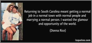 normal job in a normal town with normal people and marrying a normal ...