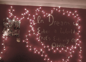 So thanks to tumblr I have christmas lights in my room like this.It ...