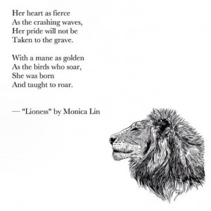 Lioness- Monica L. Written Beautifully.