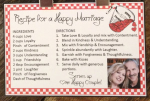 Recipe For a Happy Marriage -