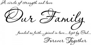 circle of strength Our Family Founded On Faith joined in love kept ...