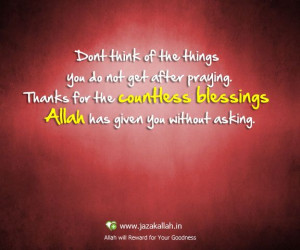 Countless Blessings from Allah