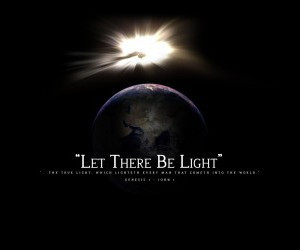 Genesis: let there be light wallpaper