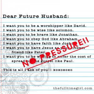Dear “Dear Future Husband”,