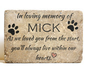... Paver Stone. Outdoor or Indoor Dog or Cat Memorial Stone. Pet Marker