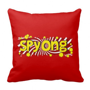 Spyong - Slang Sayings Funny Sounds Throw Pillows