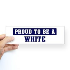 White Pride Bumper Stickers