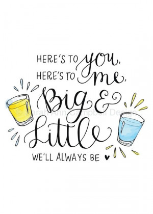 Big Little Quote Quote Print Here's to you by SarahACampbellDesign