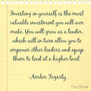 Investing in yourself!