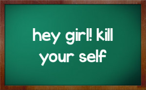 Bitch Facebook Status On Chalkboard Background