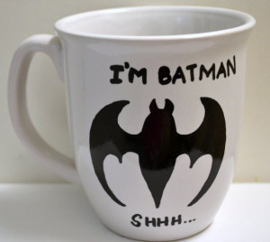 am Batman Shh Quote Coffee Mug For Sheldon and Batman Lovers, White ...