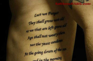 Lest We Forget They Shall Grow Not Old As We Are Left Grow Old Quote ...