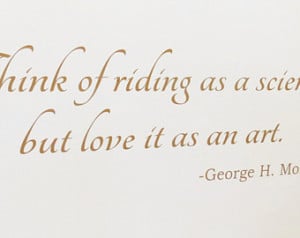 George Morris quote wall art, equestrian quote wall art, custom colors ...