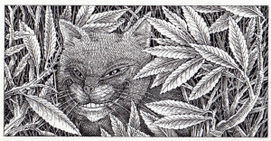 The Cheshire Cat, an illustration by JVL in Lewis Carroll's Alice's ...