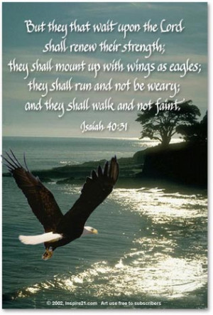 the Lord shall renew their strength; they shall mount up with wings ...