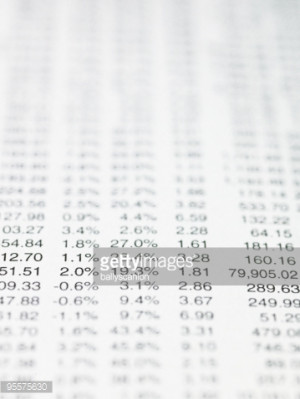 Stock Photo : Newspaper Stock Quotes.