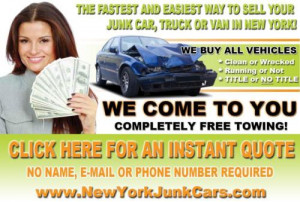 Cash For New York Junk Cars - Free Towing - INSTANT Quote Online
