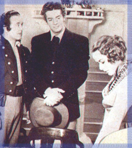 Leo Carillo, Victor Mature and Louise Platt in Captain Caution.
